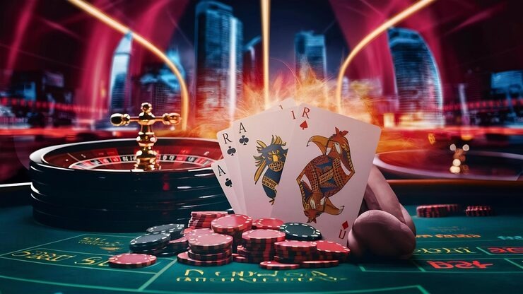 Live casino multi-camera studio setup